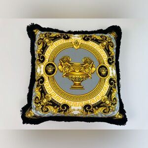 Versace Barocco La Coupe Des Dieux Cushion/ Pillow $400 New